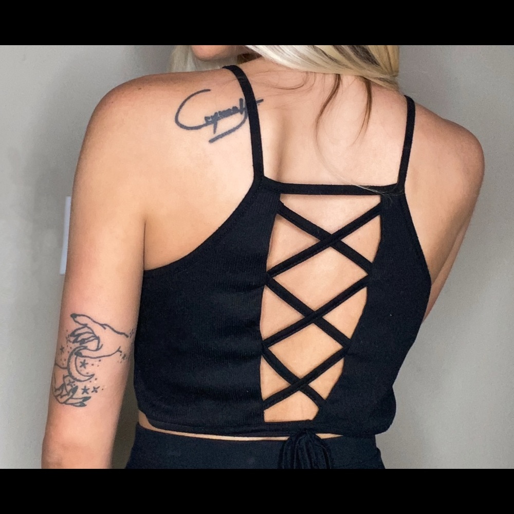 criss cross halter top